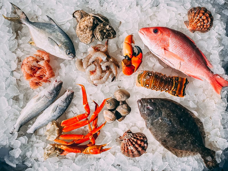 Fresh seafood assortment