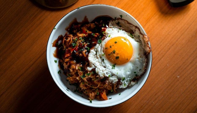 Delicious kimchi fried rice