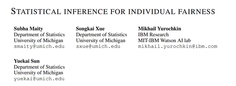 Statistical tools for assessing ML fairness