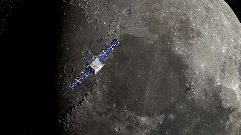 Capstone satellite's trajectory to the Moon