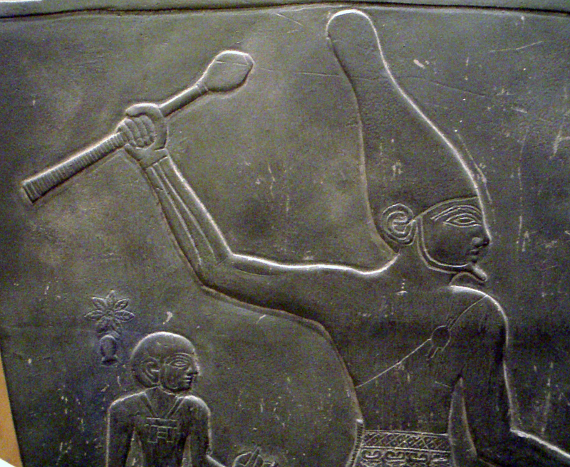 Hieroglyphs depicting Narmer's achievements