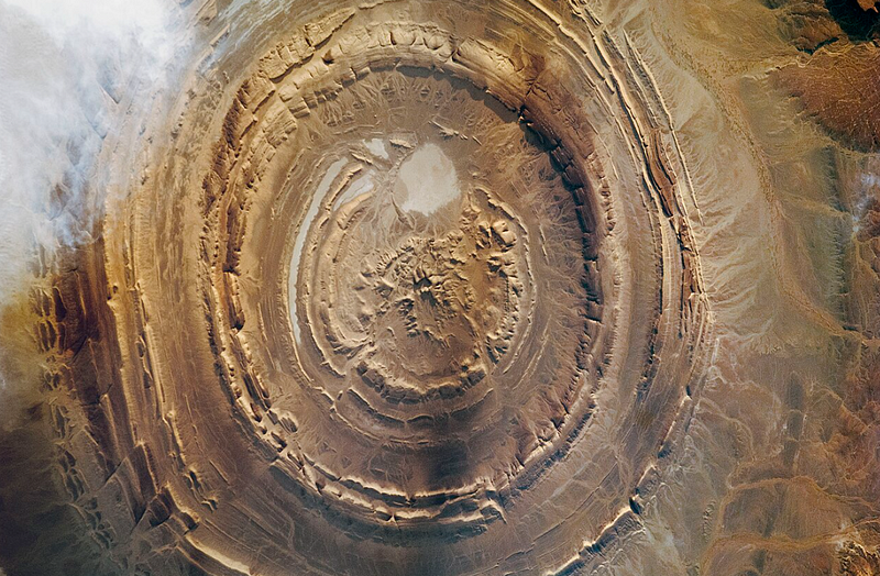 Aerial view of the Richat Structure, Eye of the Sahara