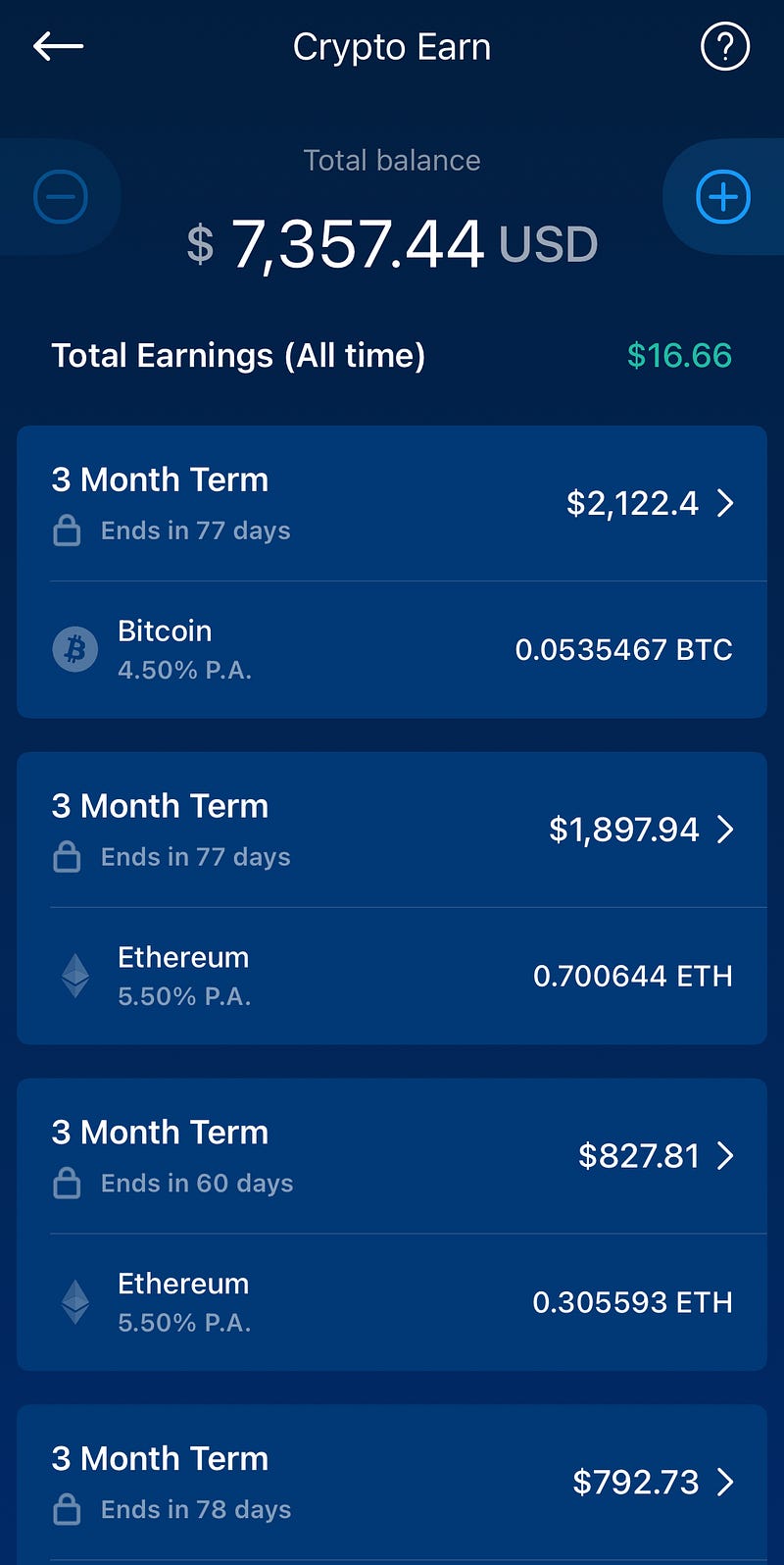 My Crypto.com Earn Wallet