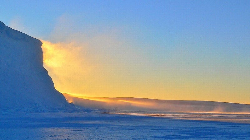 Melting ice sheets and glaciers.