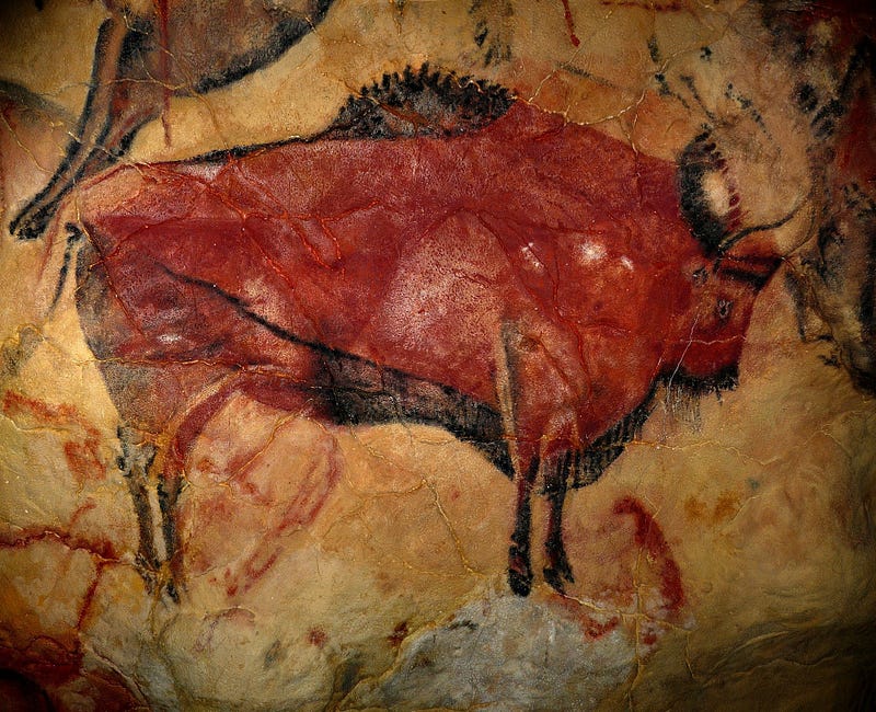 Bison depicted in prehistoric art