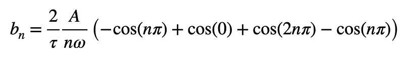 Evaluated Integral for Coefficient \( b_n \)