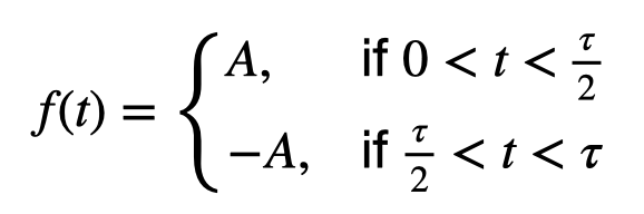 Square Wave Mathematical Definition