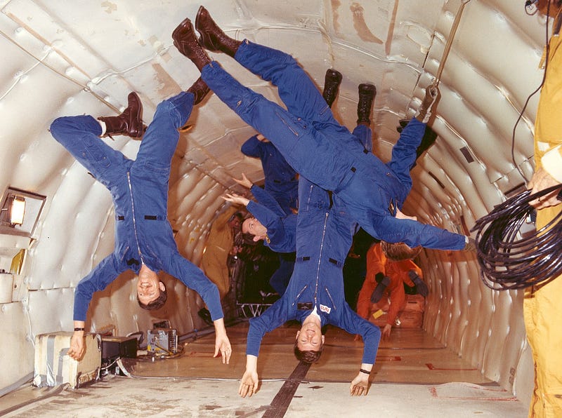 Astronaut training in microgravity