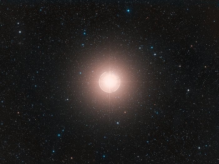 Visual representation of the Betelgeuse star