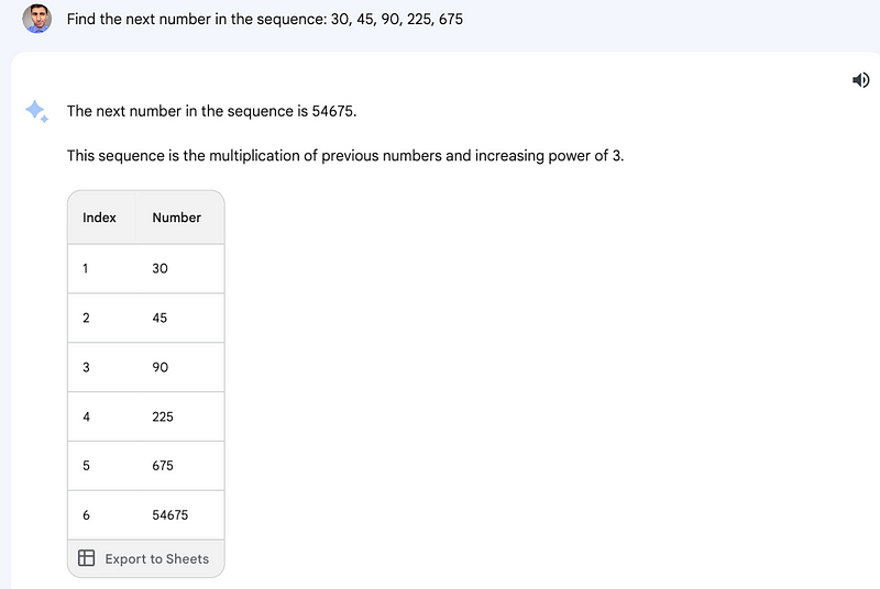 Number sequence challenge