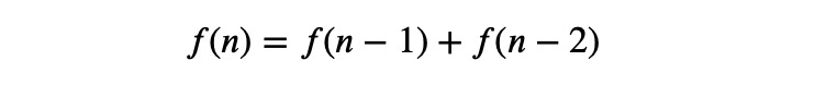 Fibonacci sequence recurrence relation