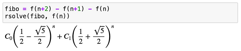 Calling rsolve in SymPy