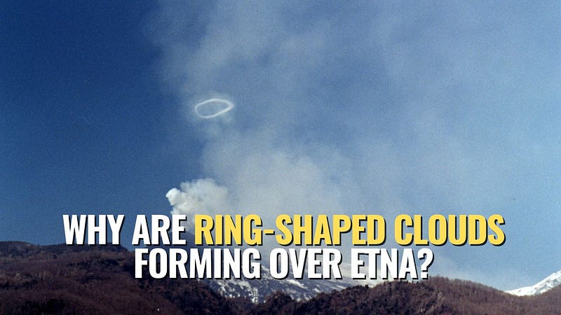 Circular clouds forming over Mount Etna