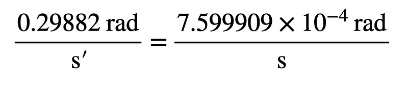 Time conversion factor